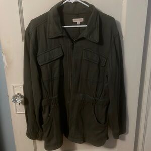 Knox Rose Army Green Lightweight Cotton Jacket Size L